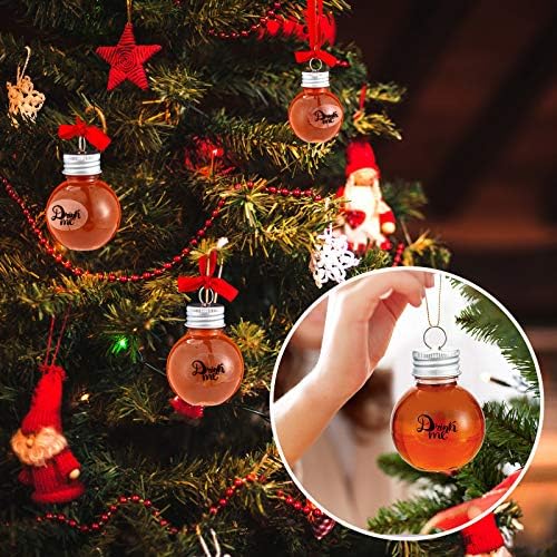 Patelai Christmas Booze Balls 12 Pieces Clear Hanging Ornaments