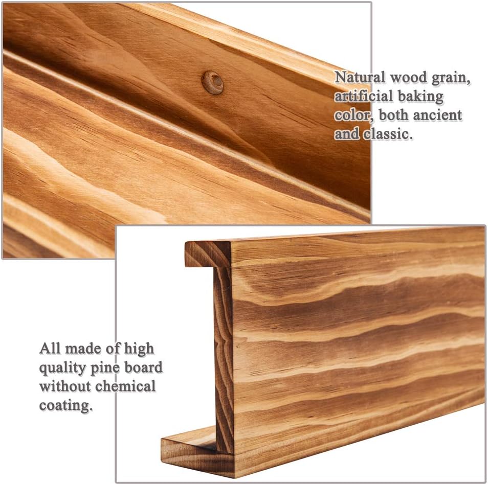 AZSKY Rustic Floating Shelves Set of 2 for Wall Display
