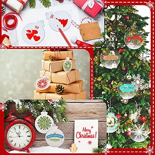 Jetec 50 pcs 37 Inch Acrylic Christmas Ornament Blank Transparent Disc