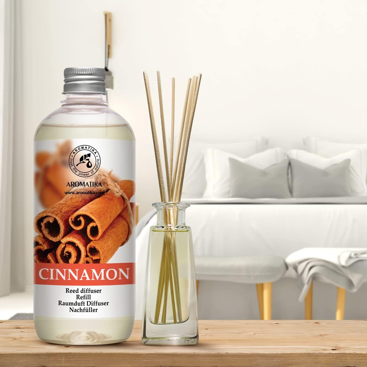 Cinnamon Reed Diffuser Refill 17 Oz Natural Essential Oil