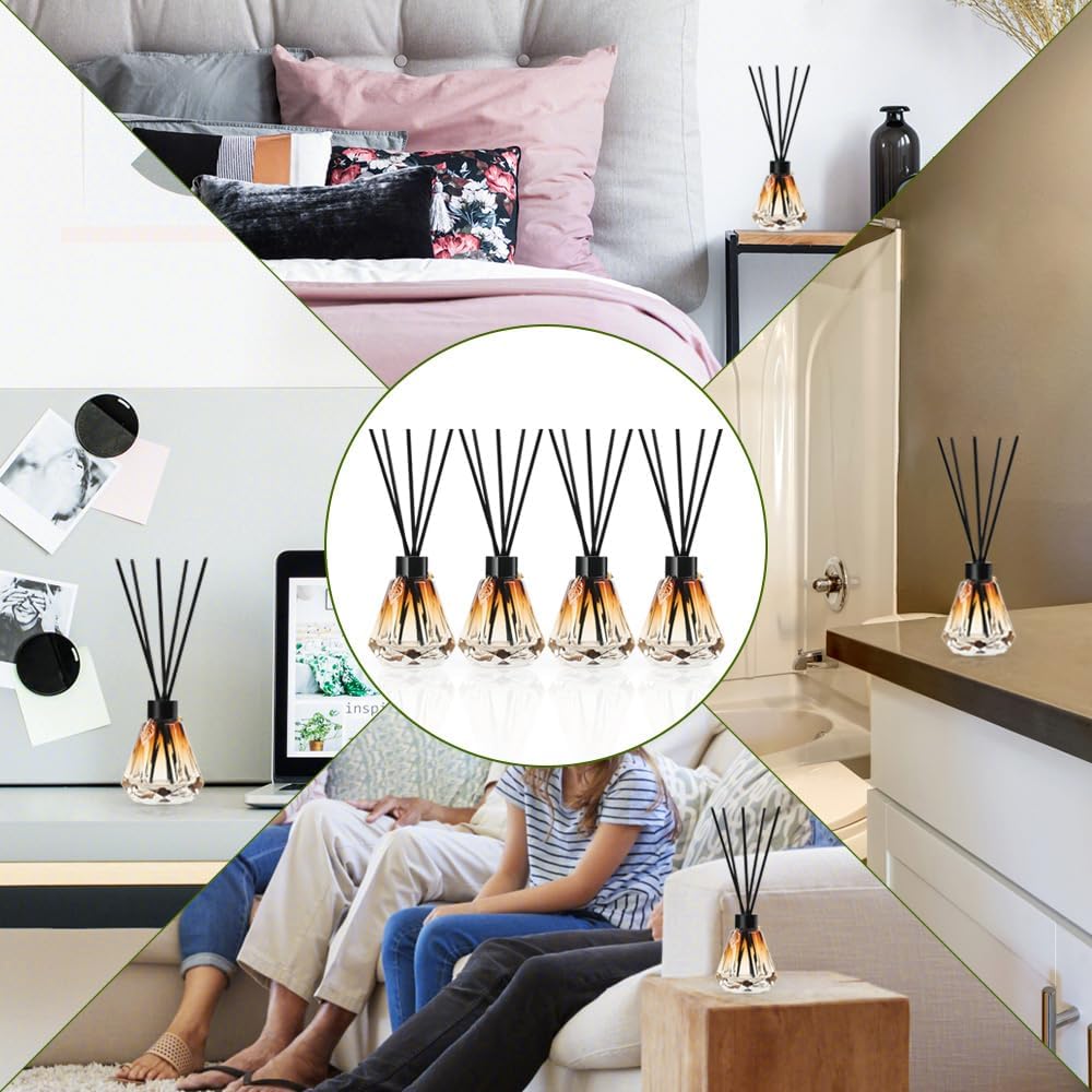 TRIFOLIC Reed Diffuser Set 4 Bottles 20 Sticks