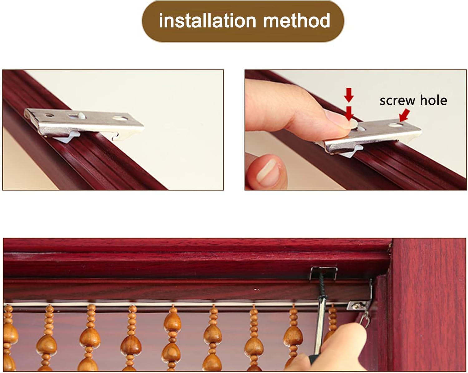KDDEON Natural Wood Bead Curtain for Doorway Decorations