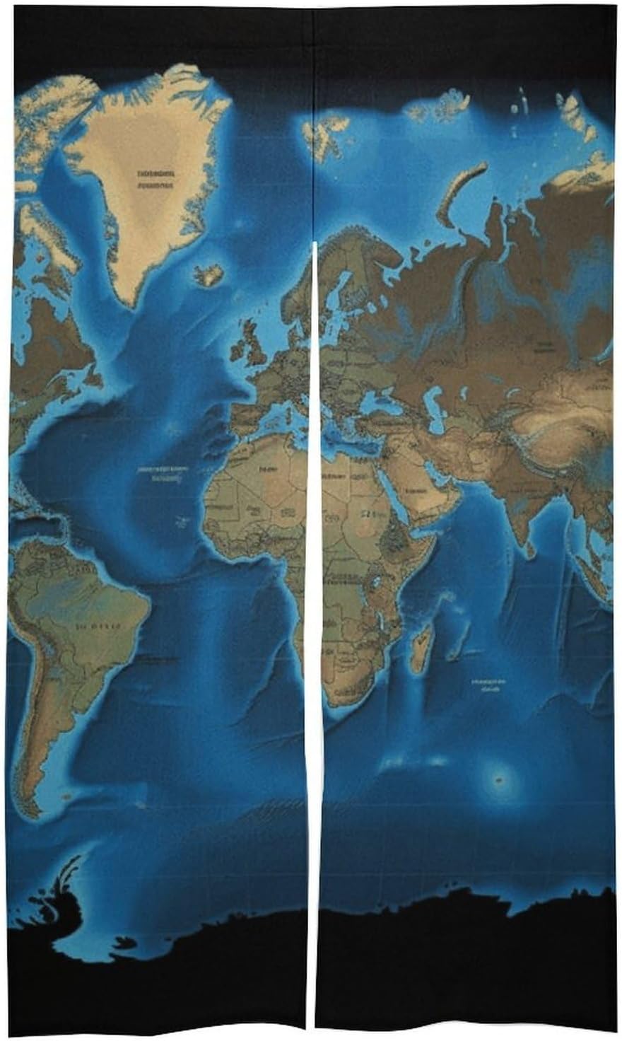 DWVSFJM World Map Door Curtain 57x17 Inches
