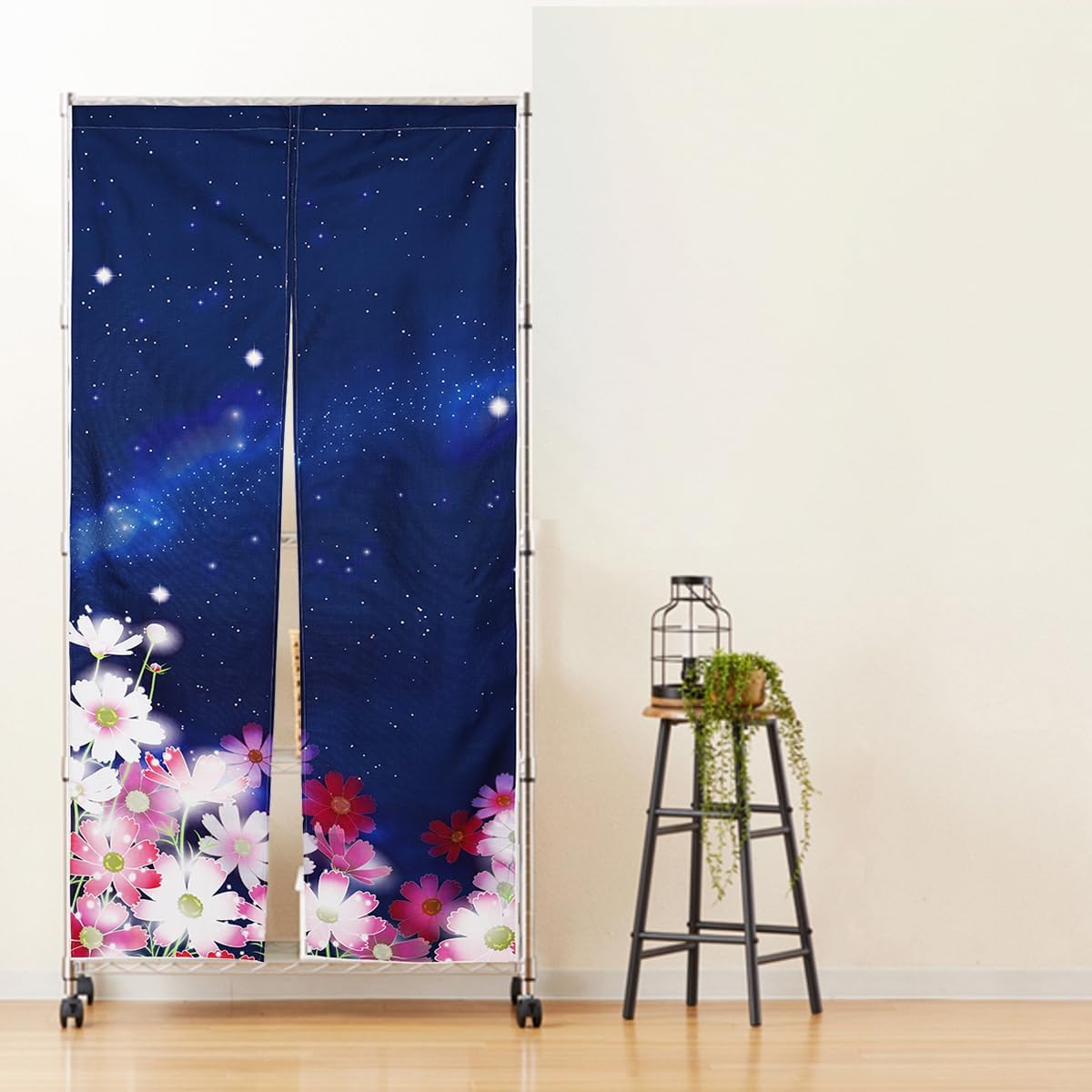 Noren Doorway Curtain with Cosmos Design
