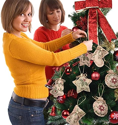 Jetec 16 Piece Rustic Christmas Burlap Decorations