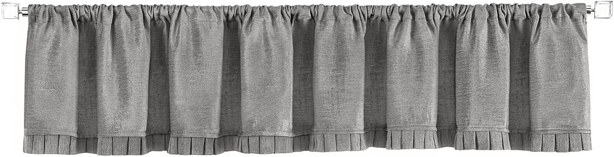 Woven Trends Semi Sheer Pinch Pleated Curtains Gray 52x14