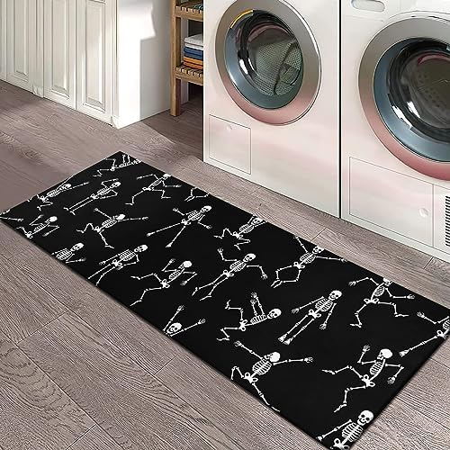 Happy Halloween Runner Rug Non Slip Black Laundry Room Mat 20x60