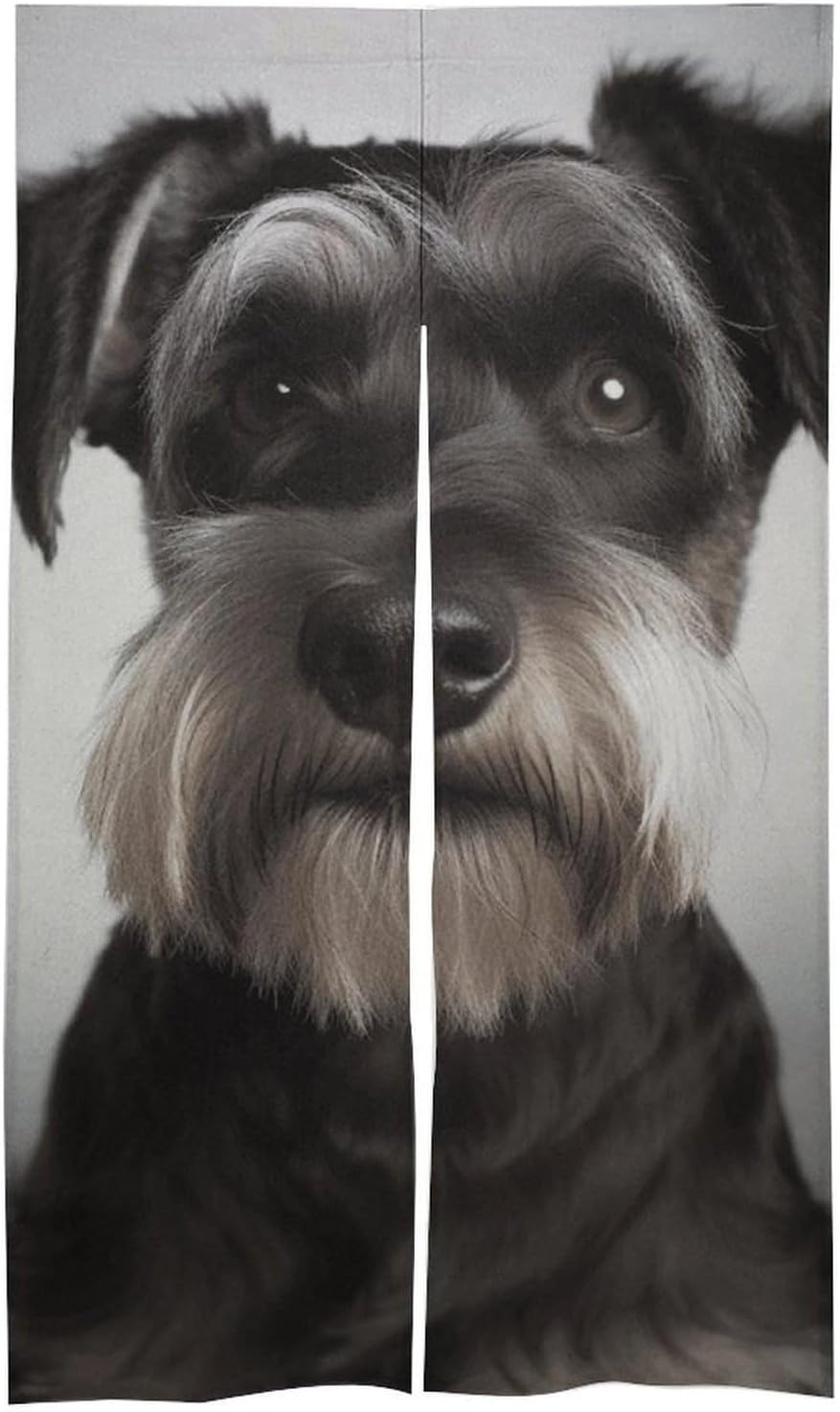 Cute Schnauzer Door Cover Curtain 57x17 Inches