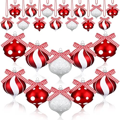 24 Pcs Shatterproof Candy Cane Christmas Ornament Decorations