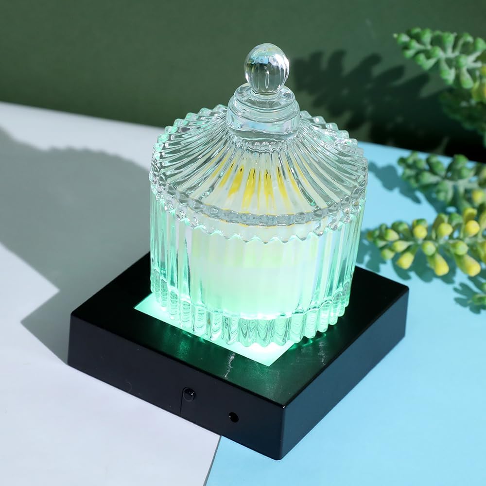 LED Lighted Square Display Stand for Decor and Crystals