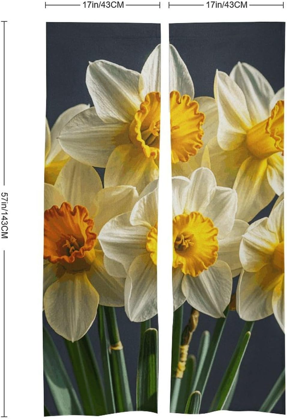 Bouquet of Daffodils Door Cover Curtain 57x17 Inches