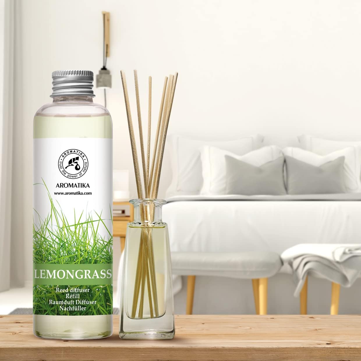 Lemongrass Reed Diffuser Refill - 68 Fl Oz Natural Essential Oil