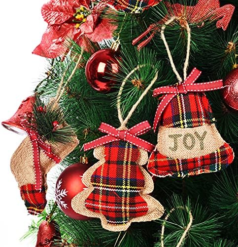 Jetec 20 Piece Rustic Burlap Christmas Ornaments Set