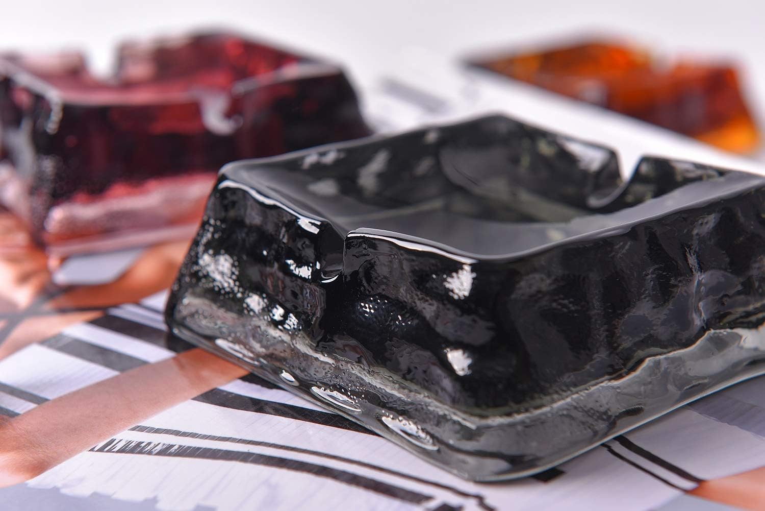 Dark Grey Ceramic Ashtray with Modern Design