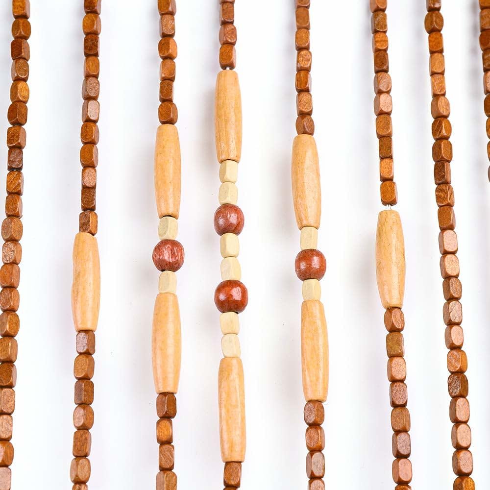 Wooden Bead Curtain 32 Lines for Living Room and Bedroom