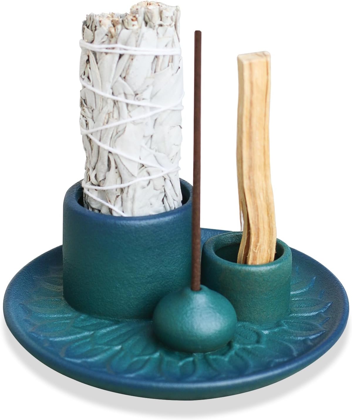 Palo Santo Sticks Holder - Blue Ceramic Incense Burner