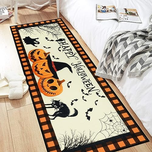 Pauwer Halloween Decorations Runner Rug 2x6