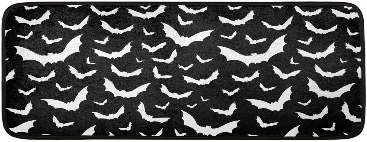 Halloween Bat Runner Rug 2x6 ft Non Slip