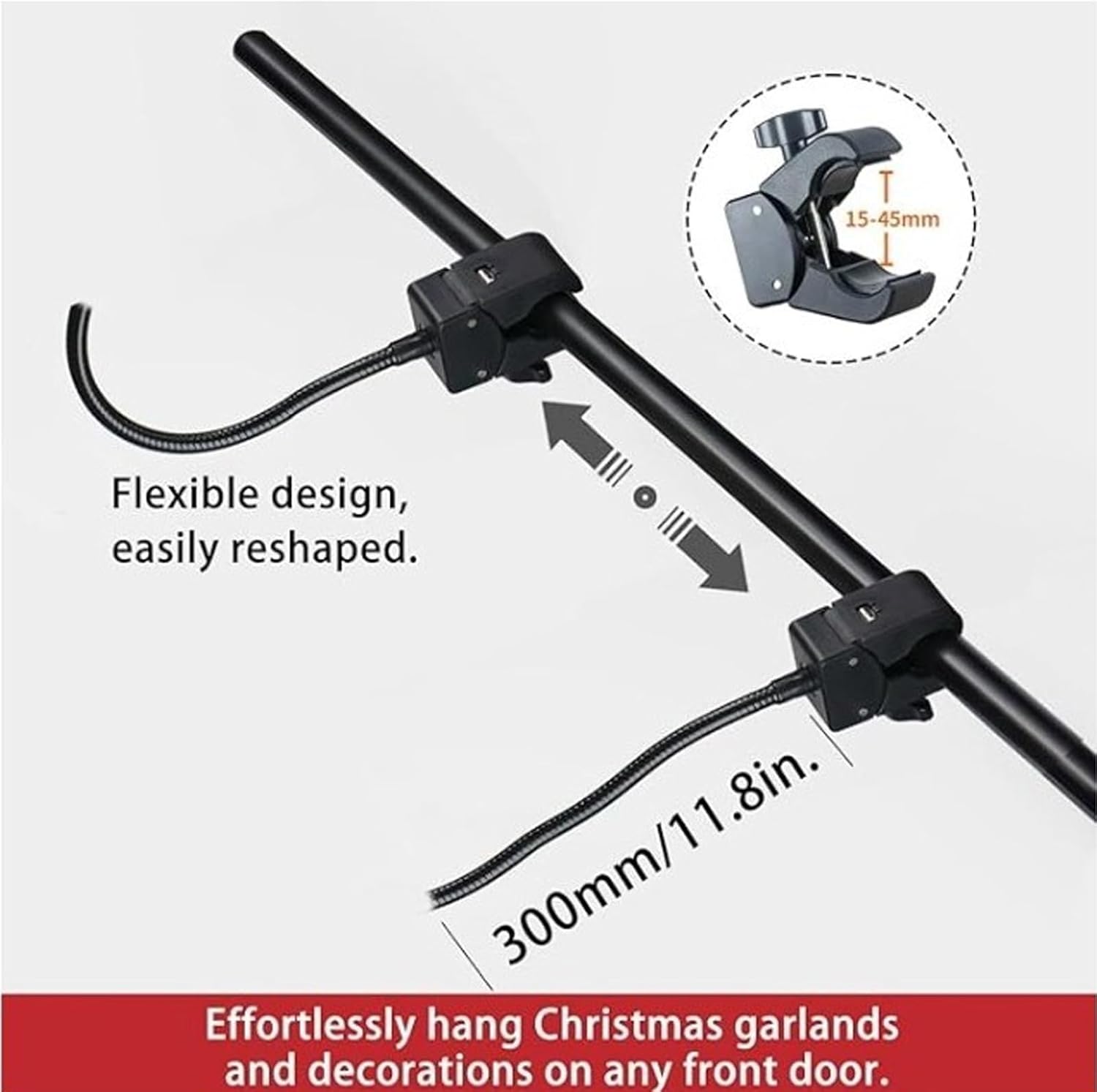 Adjustable Wreath Hanger for Front Door No Hardware Needed
