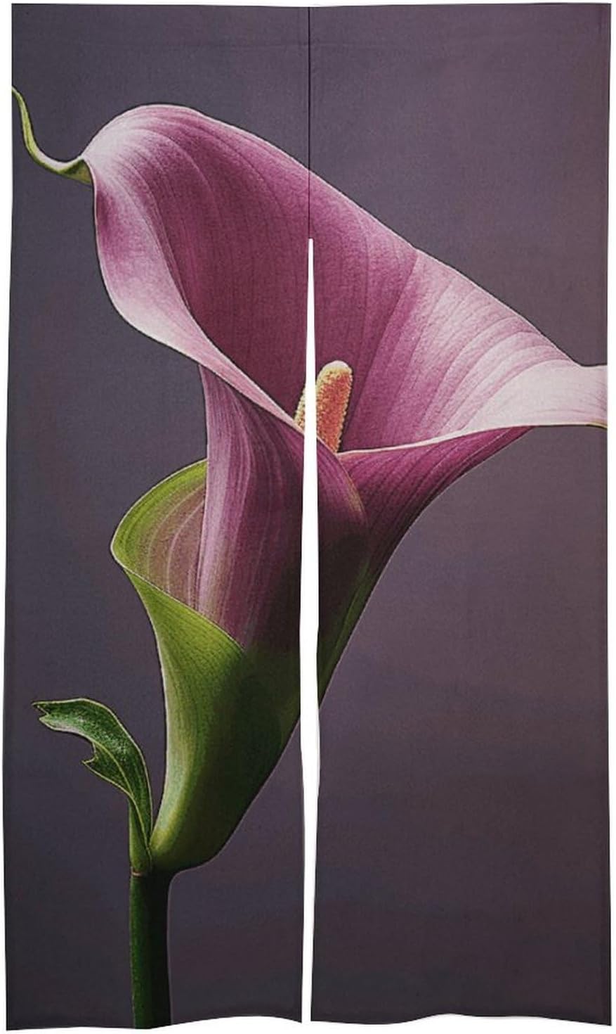 Purple Calla Lily Door Curtain Panel 17x57 Inch Split Door Divider