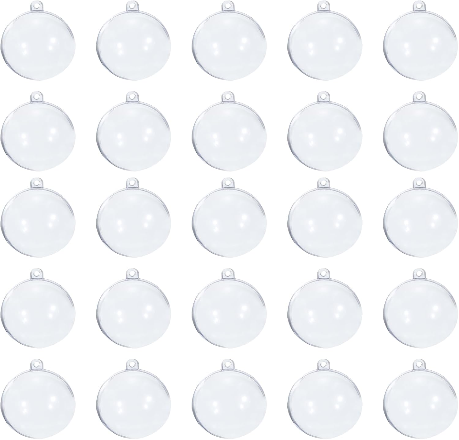 MECCANIXITY 40Pcs Clear Plastic Ornaments Balls