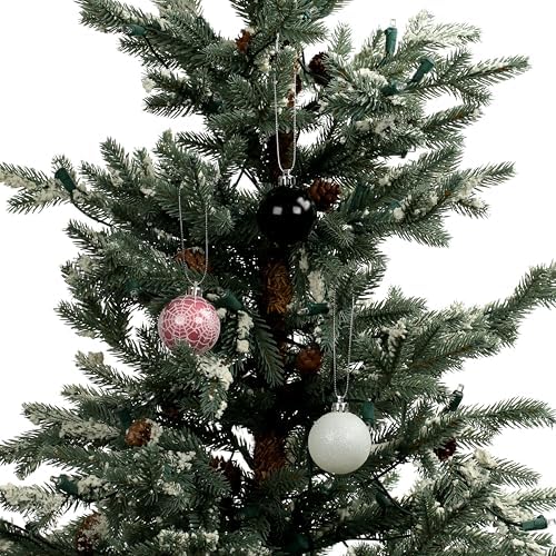 Ashland 175 Pink Black White Halloween Ball Ornaments 6ct