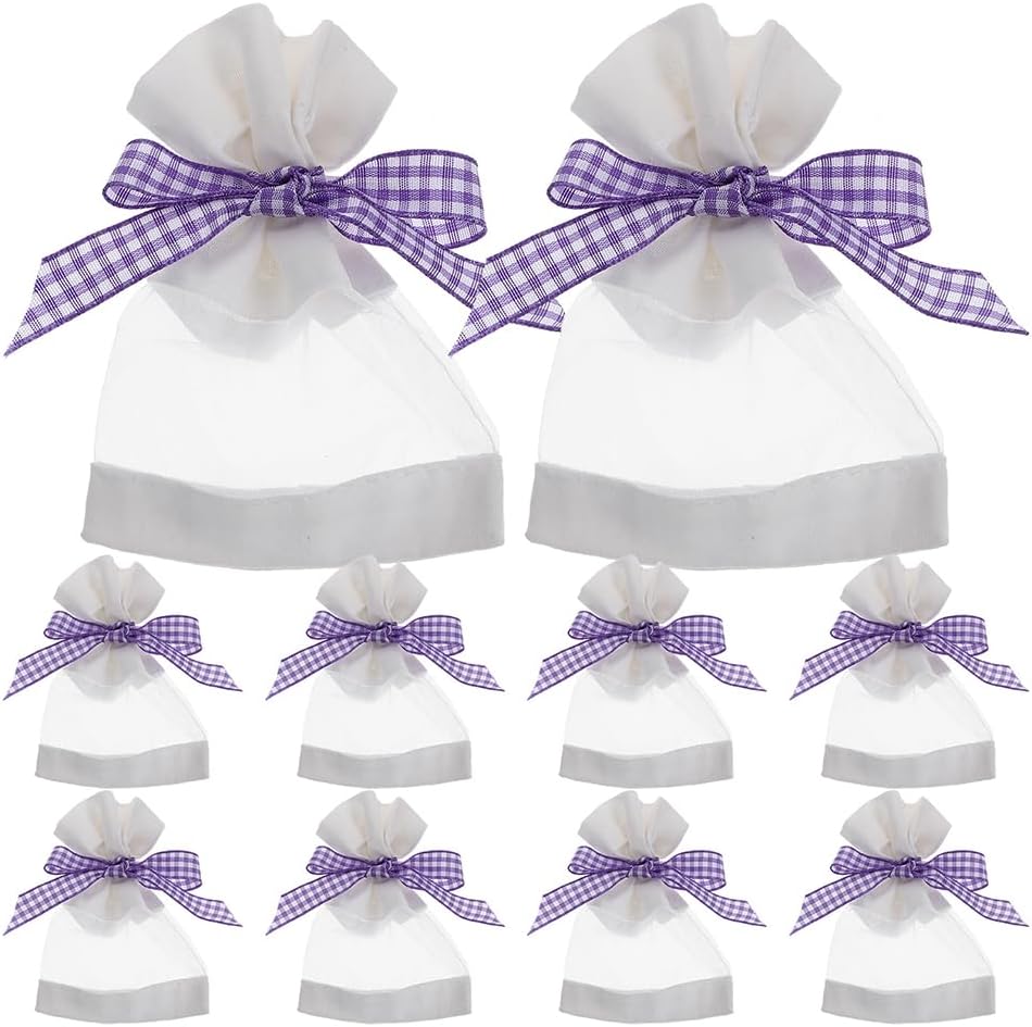 LUOZZY Lavender Sachet Bags with Bowknots 20pcs