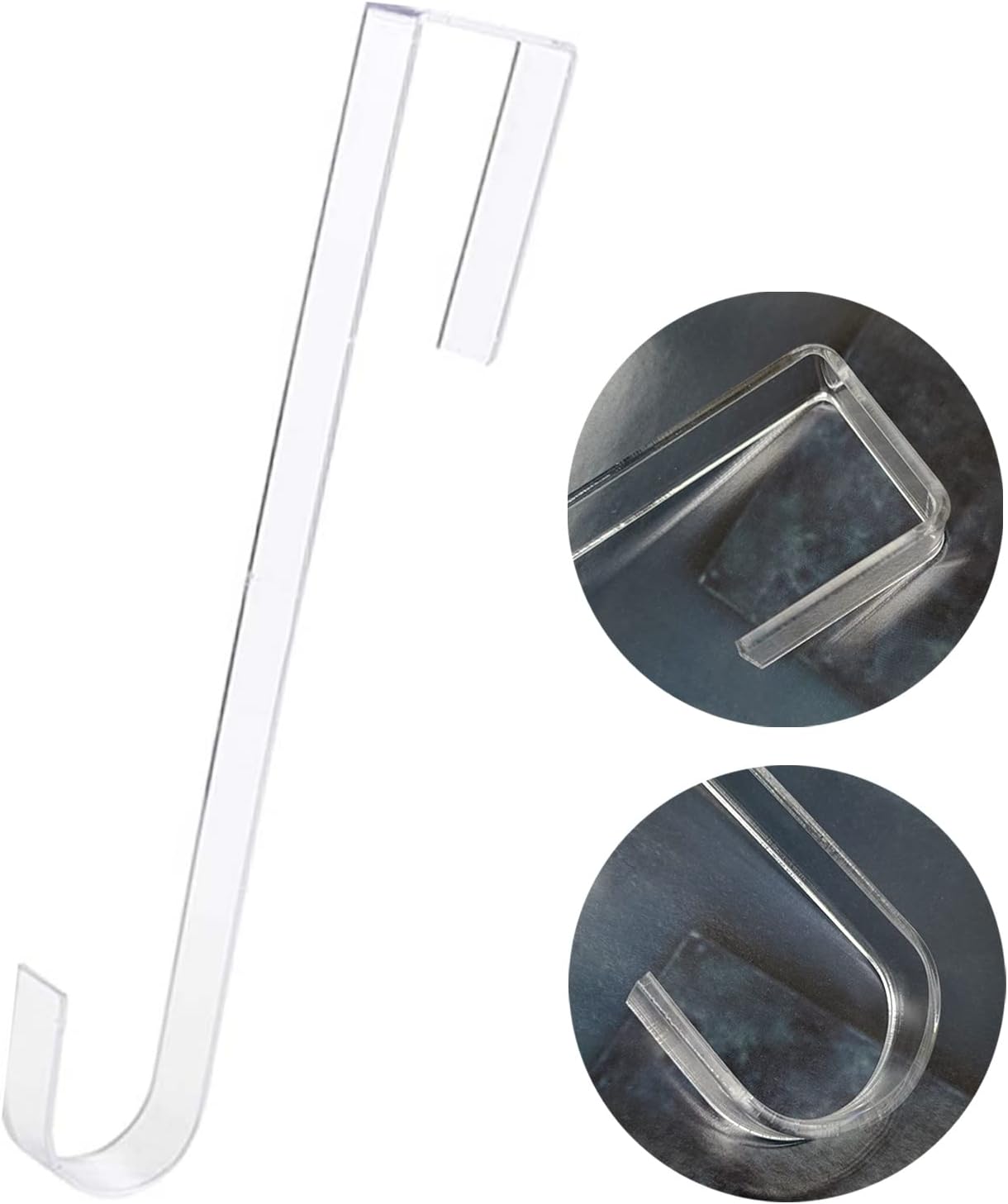 Blingkingdom 2pcs Clear 12 inch Wreath Hanger Hook for Doors