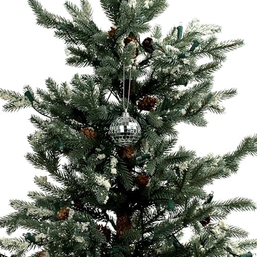 Ashland 2 Inch Silver Disco Ball Plastic Ornaments 5ct