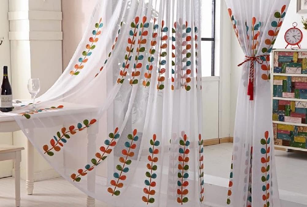 Voile Sheer Curtains with Rod Pocket for Kids Room