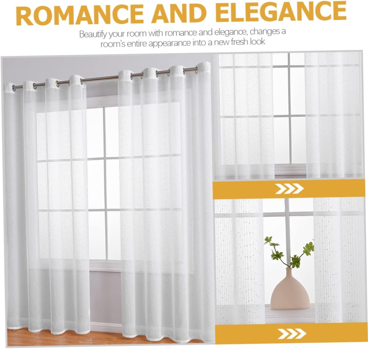 Ciieeo Semi Blackout Curtains for Bedroom and Privacy