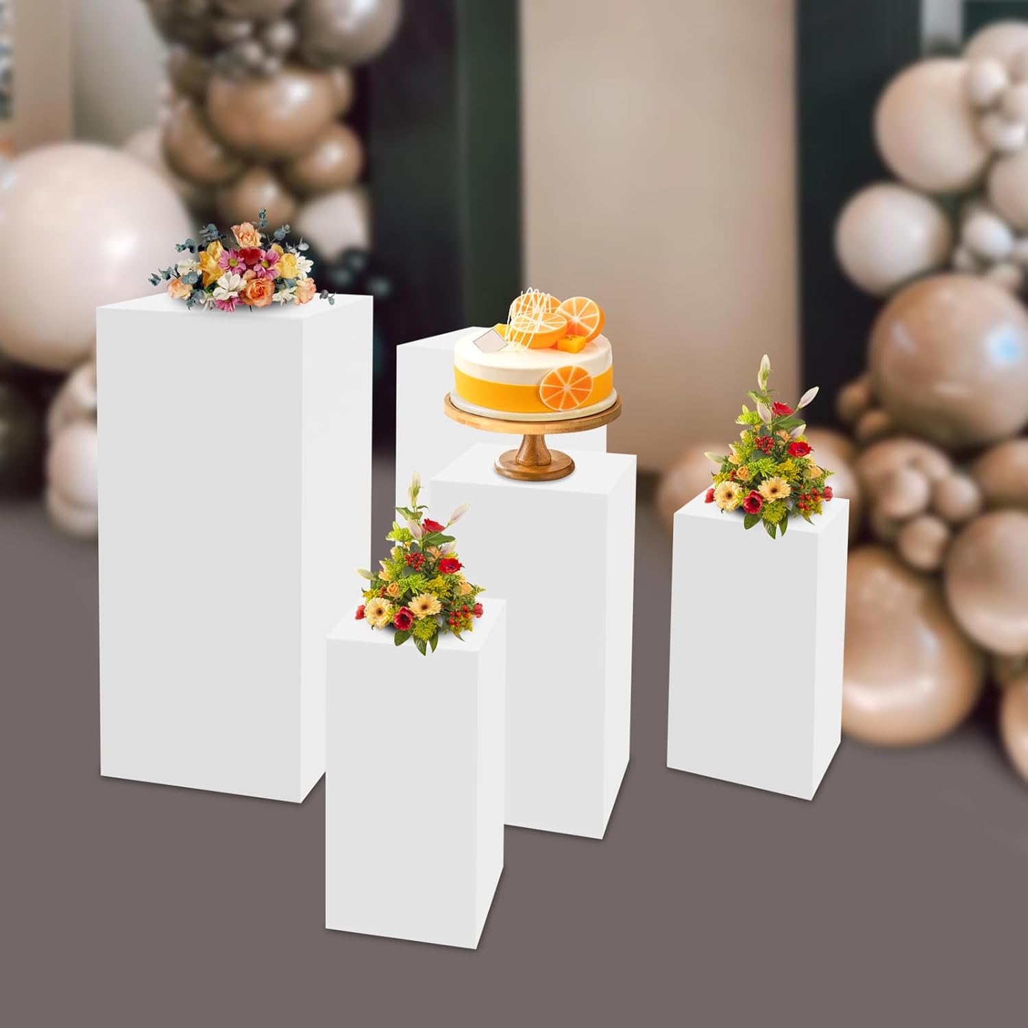 5pcs Metal Display Pedestal Stand for Party Wedding Dessert Tables