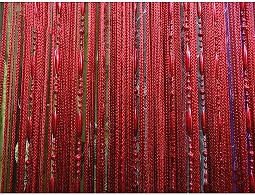 Dark Red Door String Curtain 300x300cm