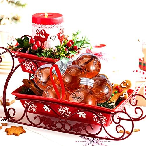 Patelai Christmas Drink Balls Shot Glass Ornament Plastic Clear 12 Pieces