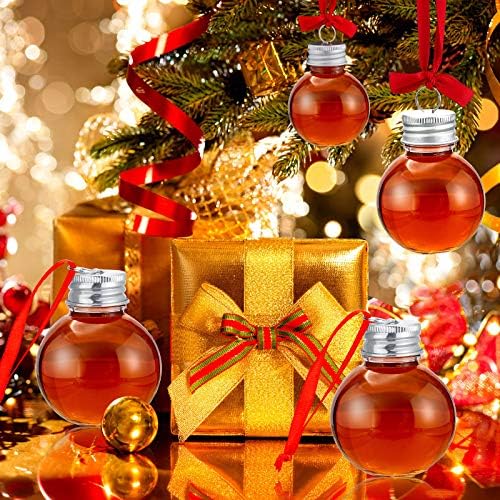 Patelai Christmas Drink Balls Shot Glass Ornament Plastic Clear 12 Pieces