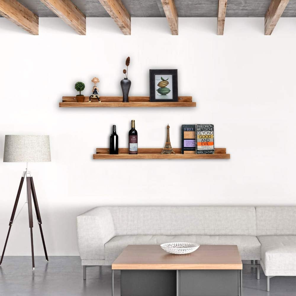 AZSKY Rustic Floating Shelves Set of 2 for Wall Display