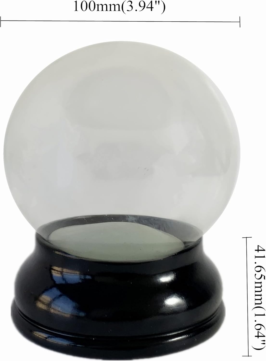 Clear DIY Snow Globe Kit with Resin Base - 39 Inch Diameter