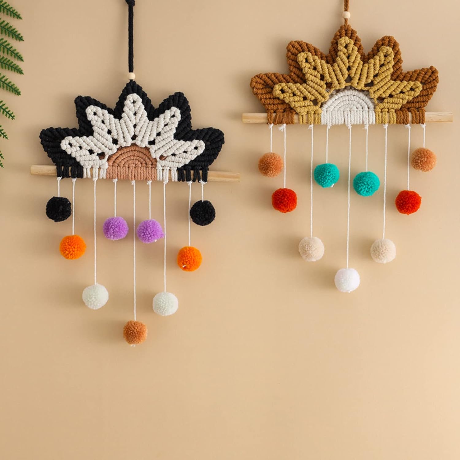 Rainbow Plush Dream Catcher Wall Decor