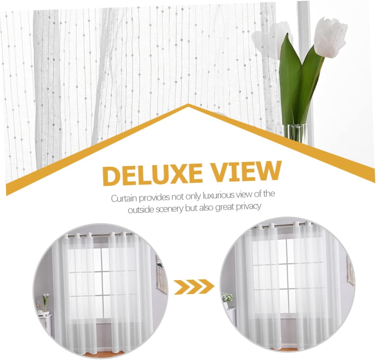 Ciieeo Semi Blackout Curtains for Bedroom and Privacy