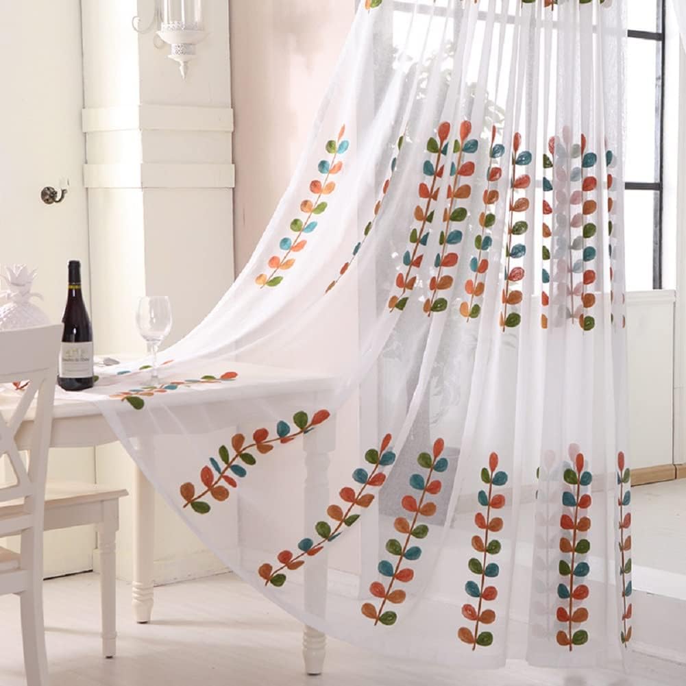 Voile Sheer Curtains with Rod Pocket for Kids Room