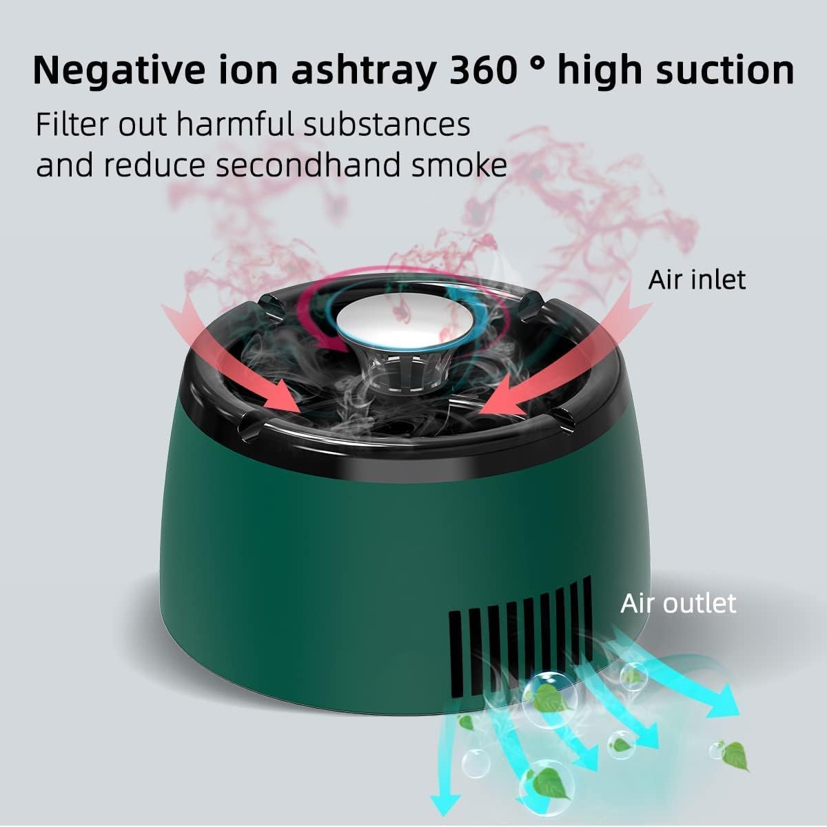 MCOURASOY Smokeless Ashtray for Home Indoor Use