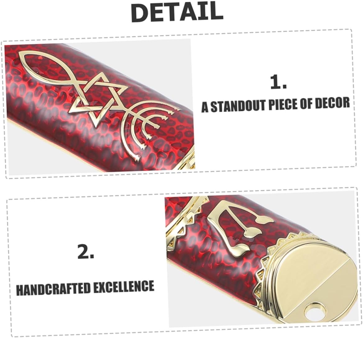 2 Sets Elegant Metal Mezuzah Case with Scroll