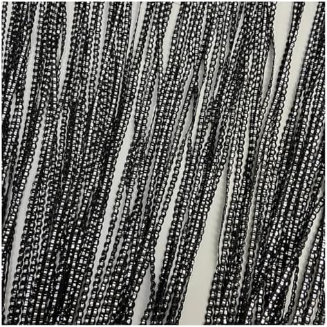 Black Wall Panel Fringe Curtain 110x110 Inch