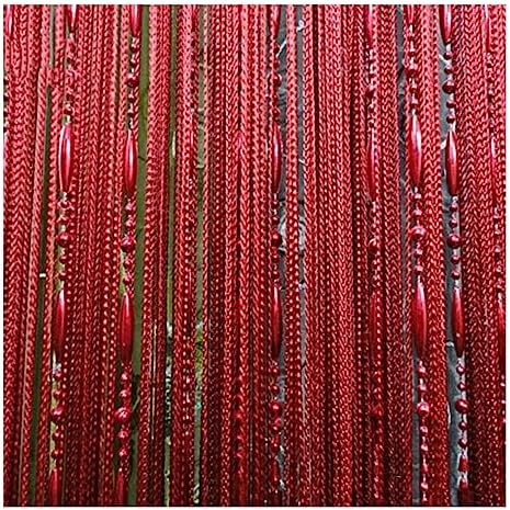 Dark Red Door String Curtain 300x300cm