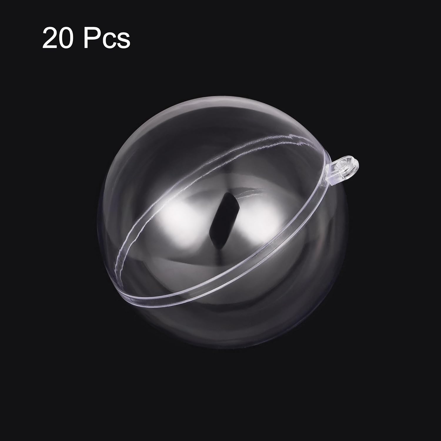 20pcs 2 38 Inch Clear Plastic Ornaments Ball