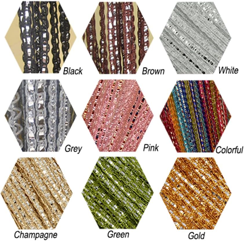 Gold Glitter String Curtain for Home Decor