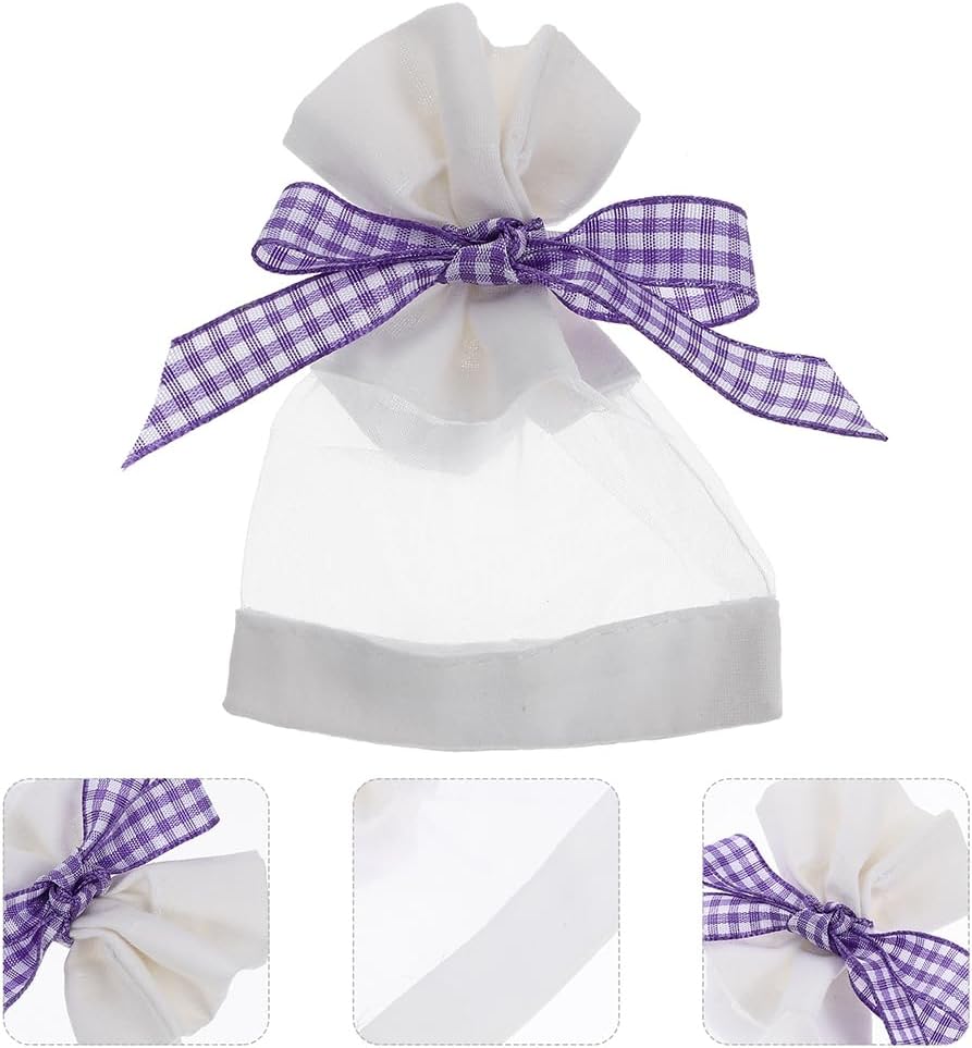 LUOZZY Lavender Sachet Bags with Bowknots 20pcs
