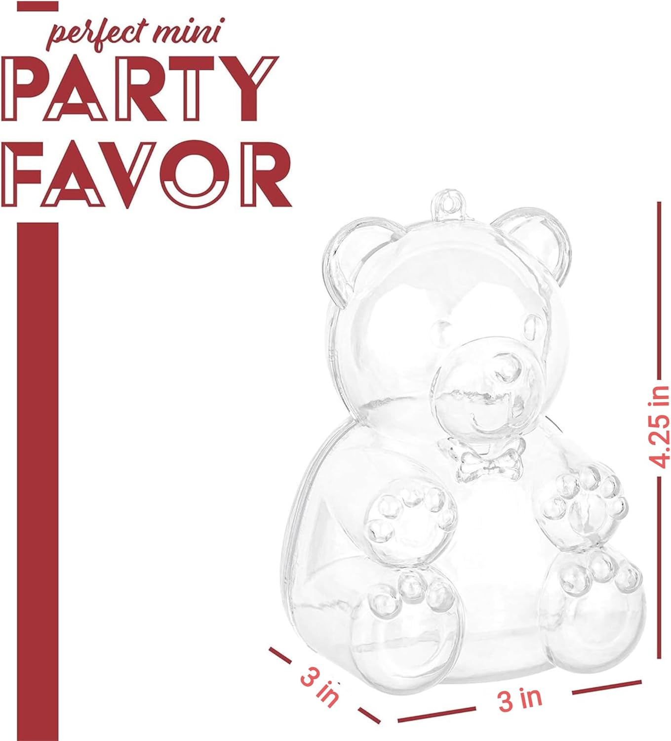 Hammont Tree Ornaments - 9 Pack Acrylic Bear Shaped Christmas Decor