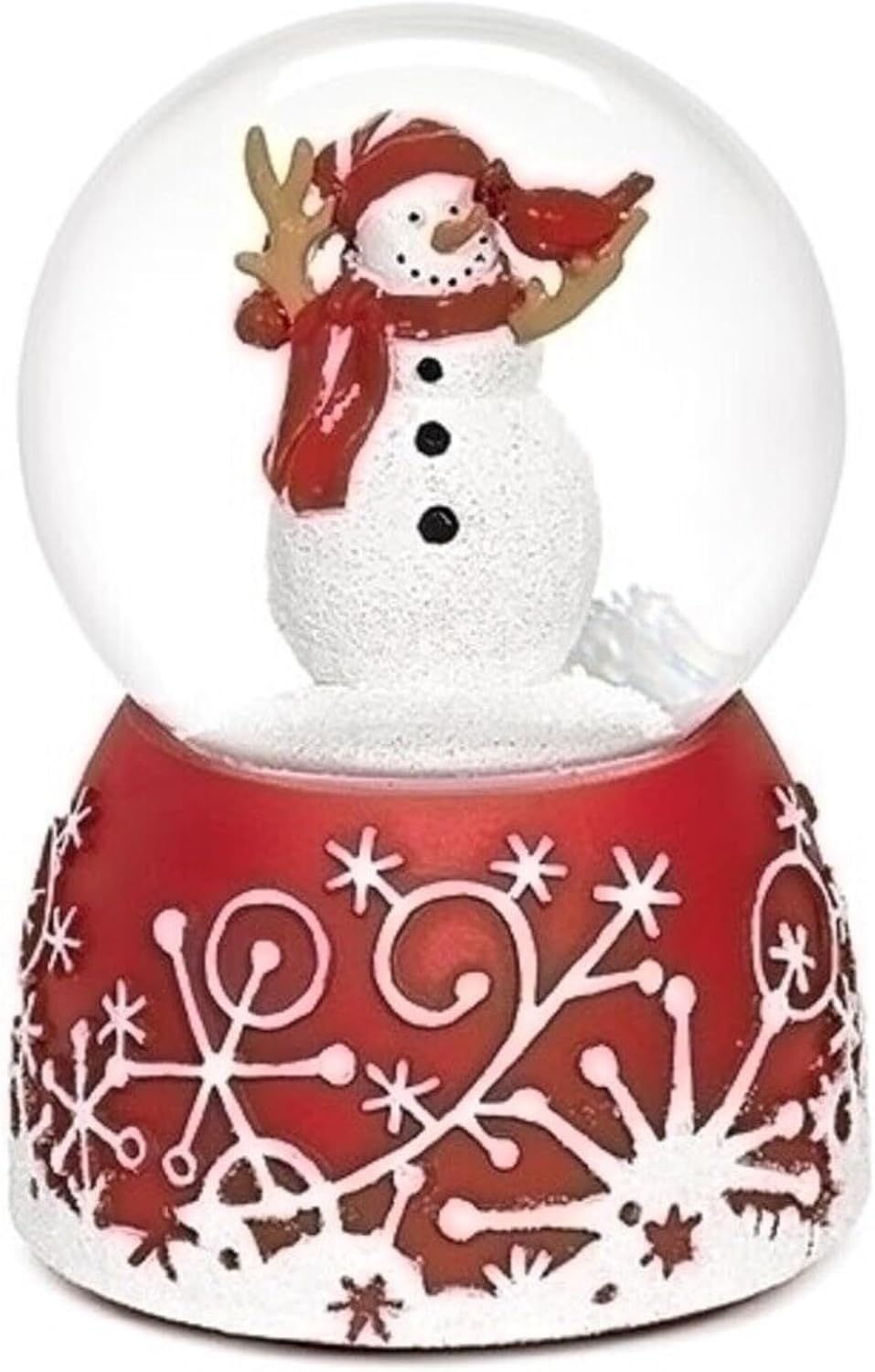 Roman Holiday Red Snow Globe Jingle Bells 80MM