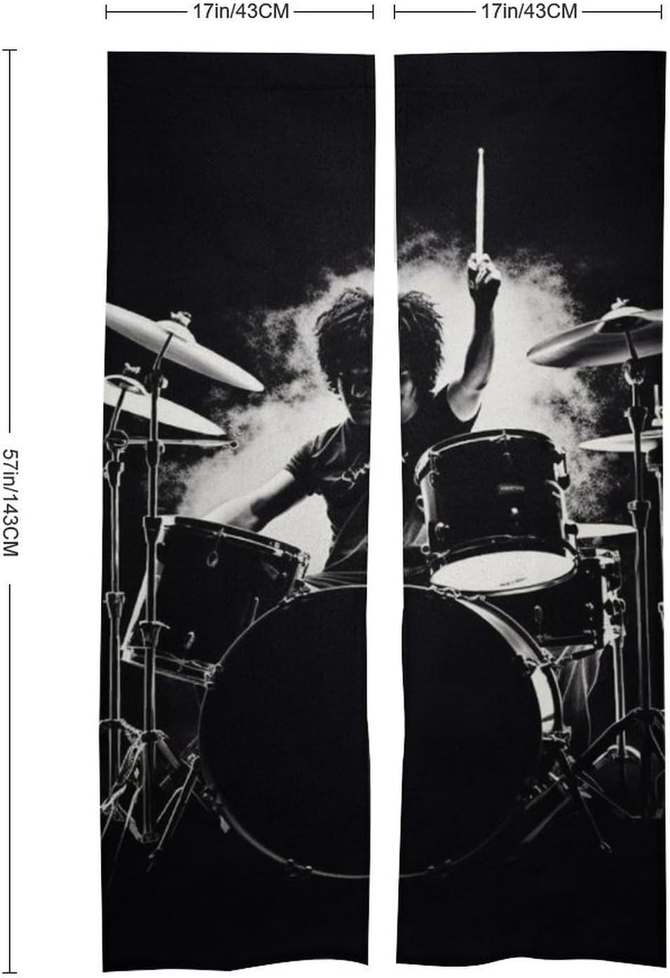 Drummer Door Cover Curtain 57x17 Inches